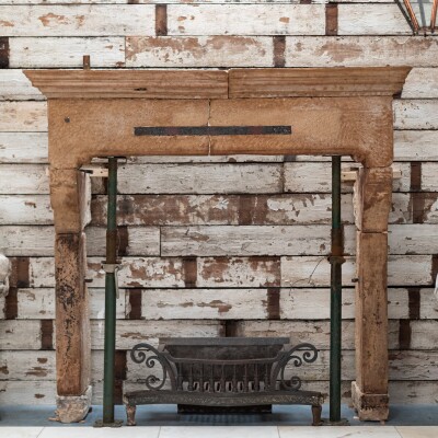 Impressive Antique 18th Century English Stone Chimneypiece