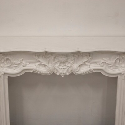 French Louis XV Fireplace Surround in Statuary Marble I Pair available