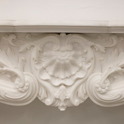French Louis XV Fireplace Surround in Statuary Marble I Pair available