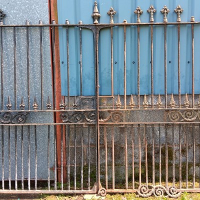 A pair of Georgian wrought & cast iron entrance gates