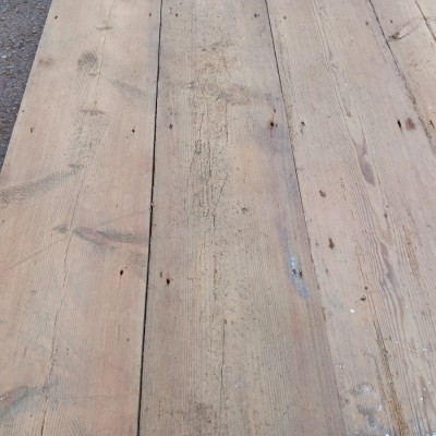 Antique wide plank pine floorboards