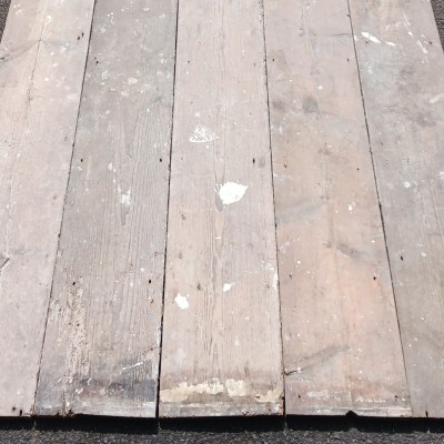 Antique wide plank pine floorboards