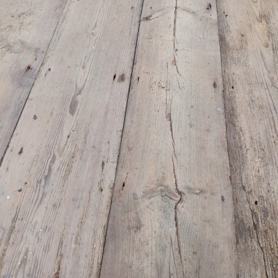 Antique wide plank pine floorboards