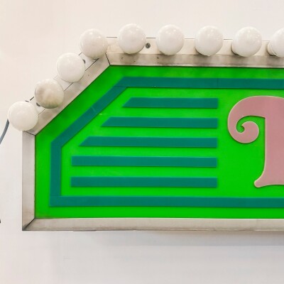 Large Vintage Fun Fair Light Bulb Sign | Pair Available