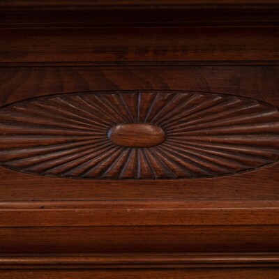 Antique Carved American Walnut Fireplace Surround
