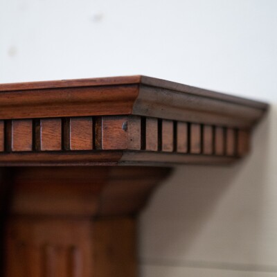 Antique Carved American Walnut Fireplace Surround