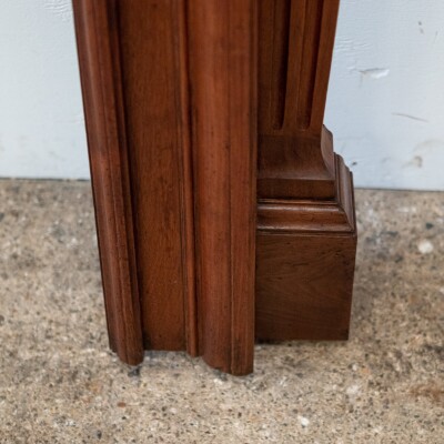 Antique Carved American Walnut Fireplace Surround