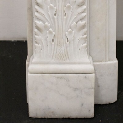 Antique 19th Century Carrara Marble Fireplace