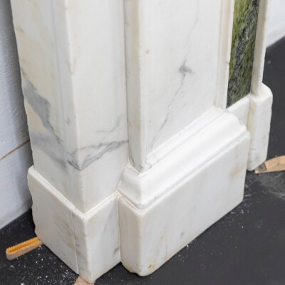 Antique Georgian Chimneypiece with Statuary & Connemara "Irish Green" Marble