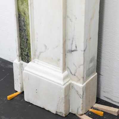 Antique Georgian Chimneypiece with Statuary & Connemara "Irish Green" Marble