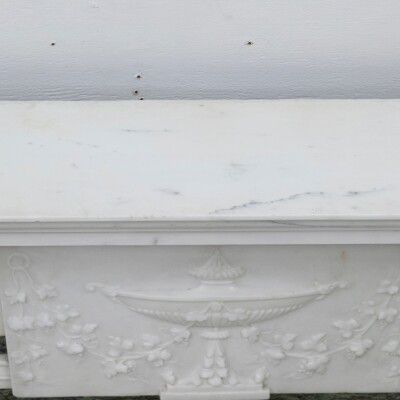 Antique Georgian Chimneypiece with Statuary & Connemara "Irish Green" Marble