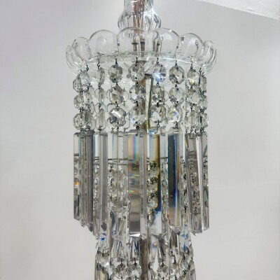 Mid 19th Century Antique Crystal Chandelier By F&C Osler of Tent and Waterfall D