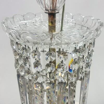 Mid 19th Century Antique Crystal Chandelier By F&C Osler of Tent and Waterfall D