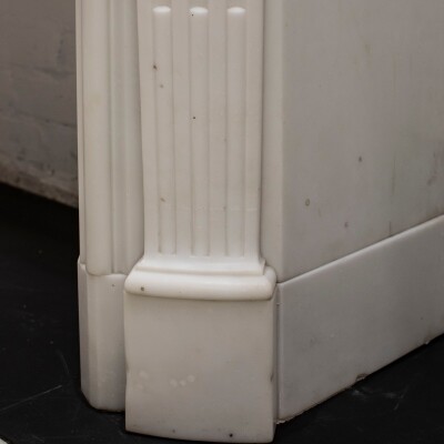 Antique Louis XV Rococo Style 19th Century Marble Fireplace