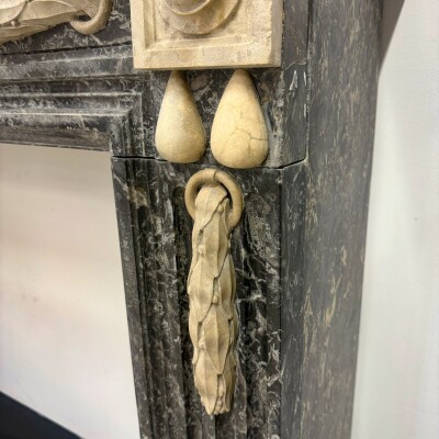 Antique Italian Empire-Style Marble Fireplace Surround