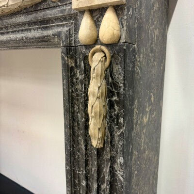 Antique Italian Empire-Style Marble Fireplace Surround