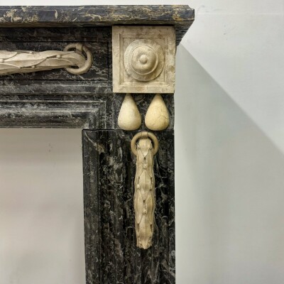 Antique Italian Empire-Style Marble Fireplace Surround