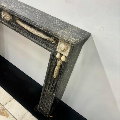Antique Italian Empire-Style Marble Fireplace Surround