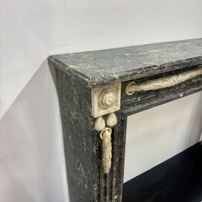 Antique Italian Empire-Style Marble Fireplace Surround