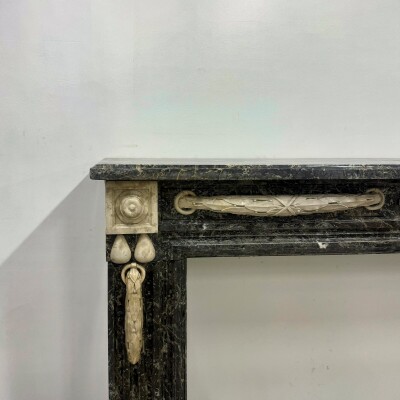 Antique Italian Empire-Style Marble Fireplace Surround