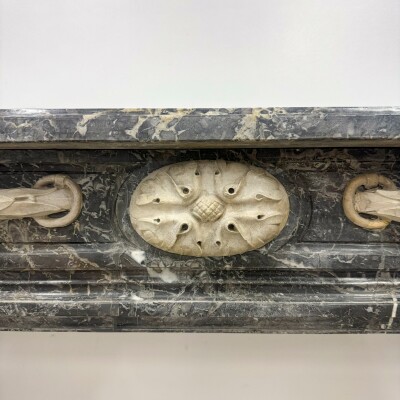Antique Italian Empire-Style Marble Fireplace Surround