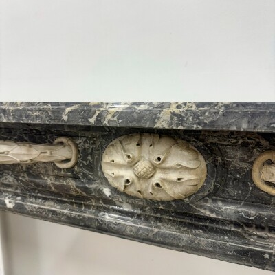 Antique Italian Empire-Style Marble Fireplace Surround