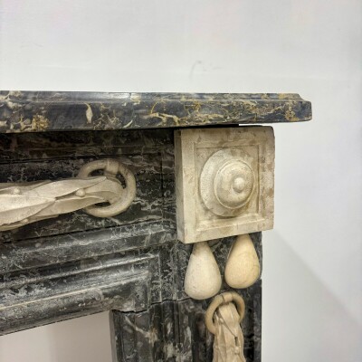 Antique Italian Empire-Style Marble Fireplace Surround