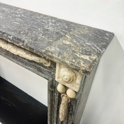 Antique Italian Empire-Style Marble Fireplace Surround