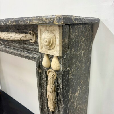 Antique Italian Empire-Style Marble Fireplace Surround
