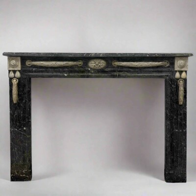 Antique Italian Empire-Style Marble Fireplace Surround