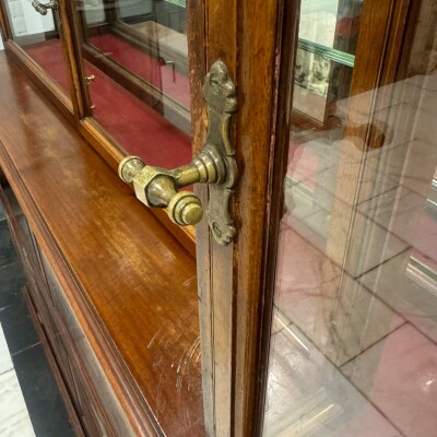 Antique Edwardian Mirrored Shop Display Cabinet