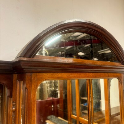 Antique Edwardian Mirrored Shop Display Cabinet