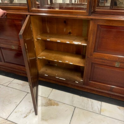 Antique Edwardian Mirrored Shop Display Cabinet