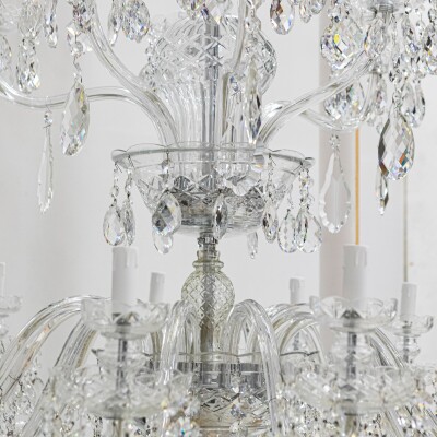 Spectacular Extra Large Lead Antique Crystal Chandelier 5'7'' Tall