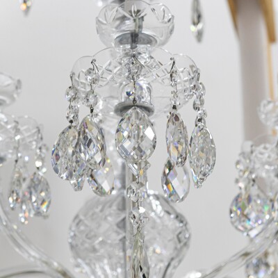 Spectacular Extra Large Lead Antique Crystal Chandelier 5'7'' Tall