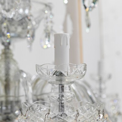 Spectacular Extra Large Lead Antique Crystal Chandelier 5'7'' Tall