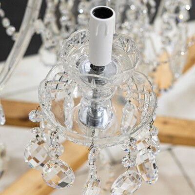 Spectacular Extra Large Lead Antique Crystal Chandelier 5'7'' Tall