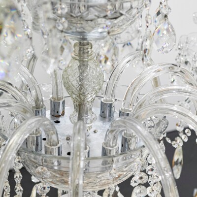 Spectacular Extra Large Lead Antique Crystal Chandelier 5'7'' Tall