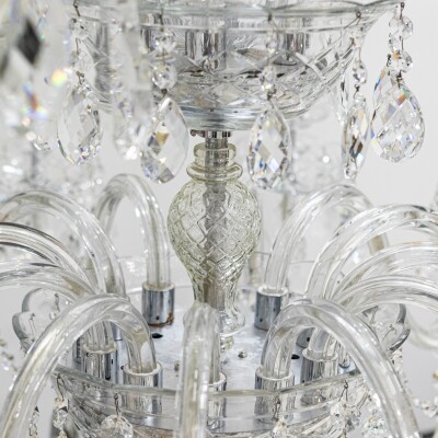 Spectacular Extra Large Lead Antique Crystal Chandelier 5'7'' Tall