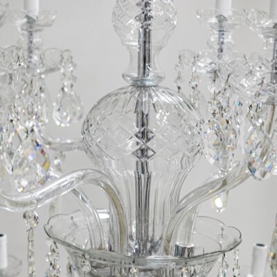 Spectacular Extra Large Lead Antique Crystal Chandelier 5'7'' Tall