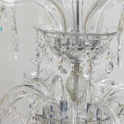 Spectacular Extra Large Lead Antique Crystal Chandelier 5'7'' Tall