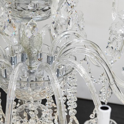 Spectacular Extra Large Lead Antique Crystal Chandelier 5'7'' Tall