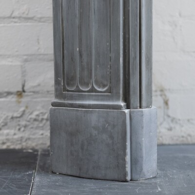 Antique Early 19th Century French Style Grey Marble Fireplace Surround