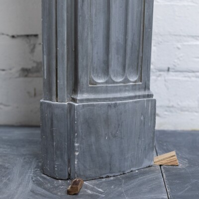 Antique Early 19th Century French Style Grey Marble Fireplace Surround