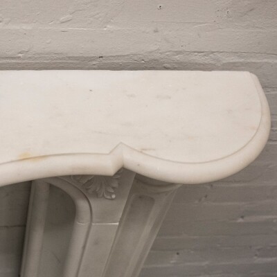 Antique Victorian Statuary Marble Surround with Carved Eagle