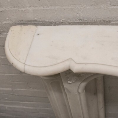 Antique Victorian Statuary Marble Surround with Carved Eagle