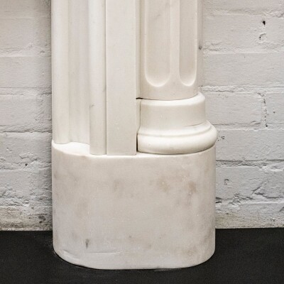 Antique Victorian Statuary Marble Surround with Carved Eagle