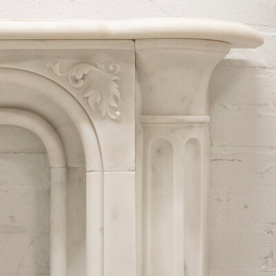 Antique Victorian Statuary Marble Surround with Carved Eagle