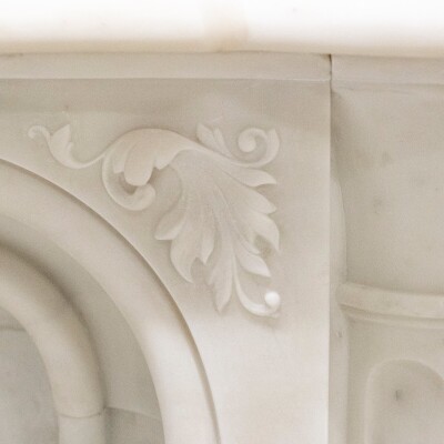 Antique Victorian Statuary Marble Surround with Carved Eagle
