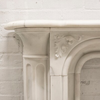 Antique Victorian Statuary Marble Surround with Carved Eagle